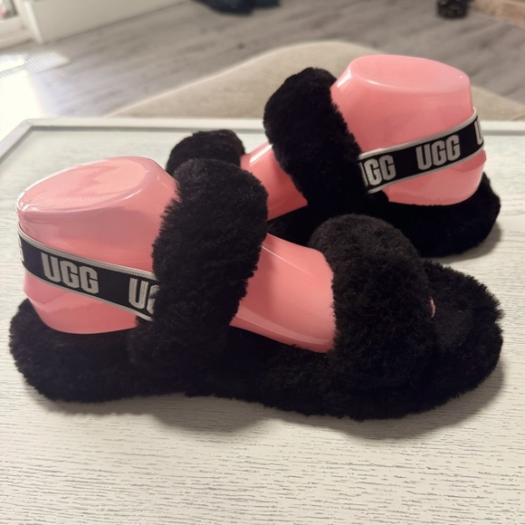 UGG Shoes - UGG Oh Yeah Slide Women’s Shoes Slippers Sandals backstrap soft black size 6